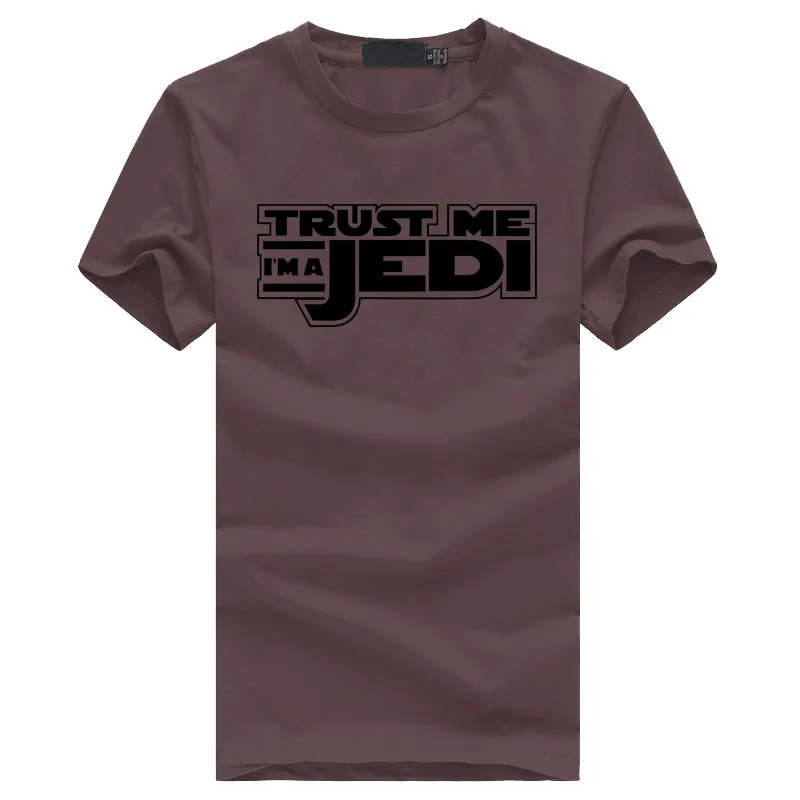 Летняя забавная уличная черная футболка в стиле хип-хоп homme STAR WAR Trust Me I'm a Jedi, Мужская футболка, модная брендовая одежда для фитнеса