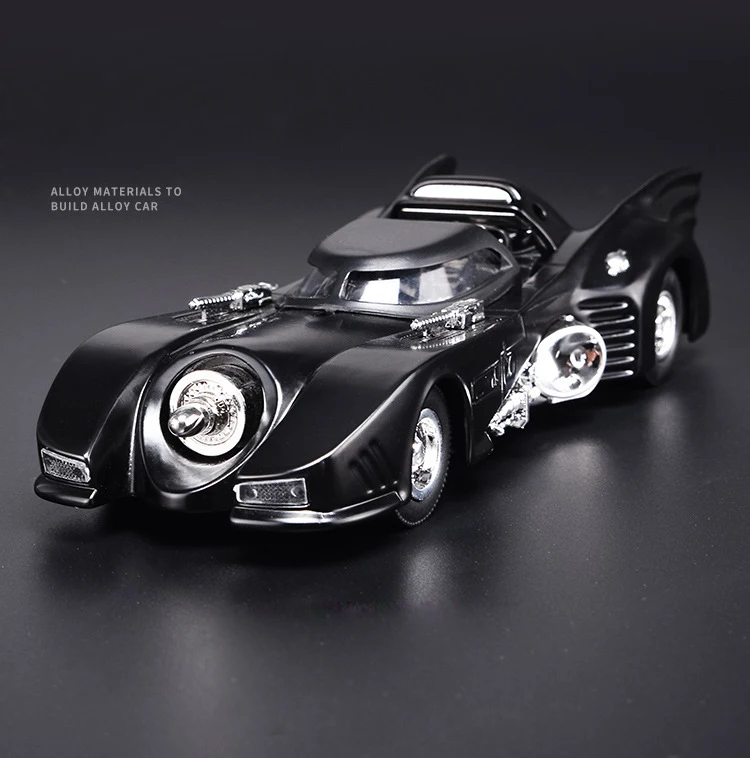 Modelo com Som e Luz Puxar para trás Brinquedos Coleção para Presentes Super Heroes Batmobile Batman Car Diecast Metal dc 1989 2 Cheap Carrinhos de brinquedo e de metal