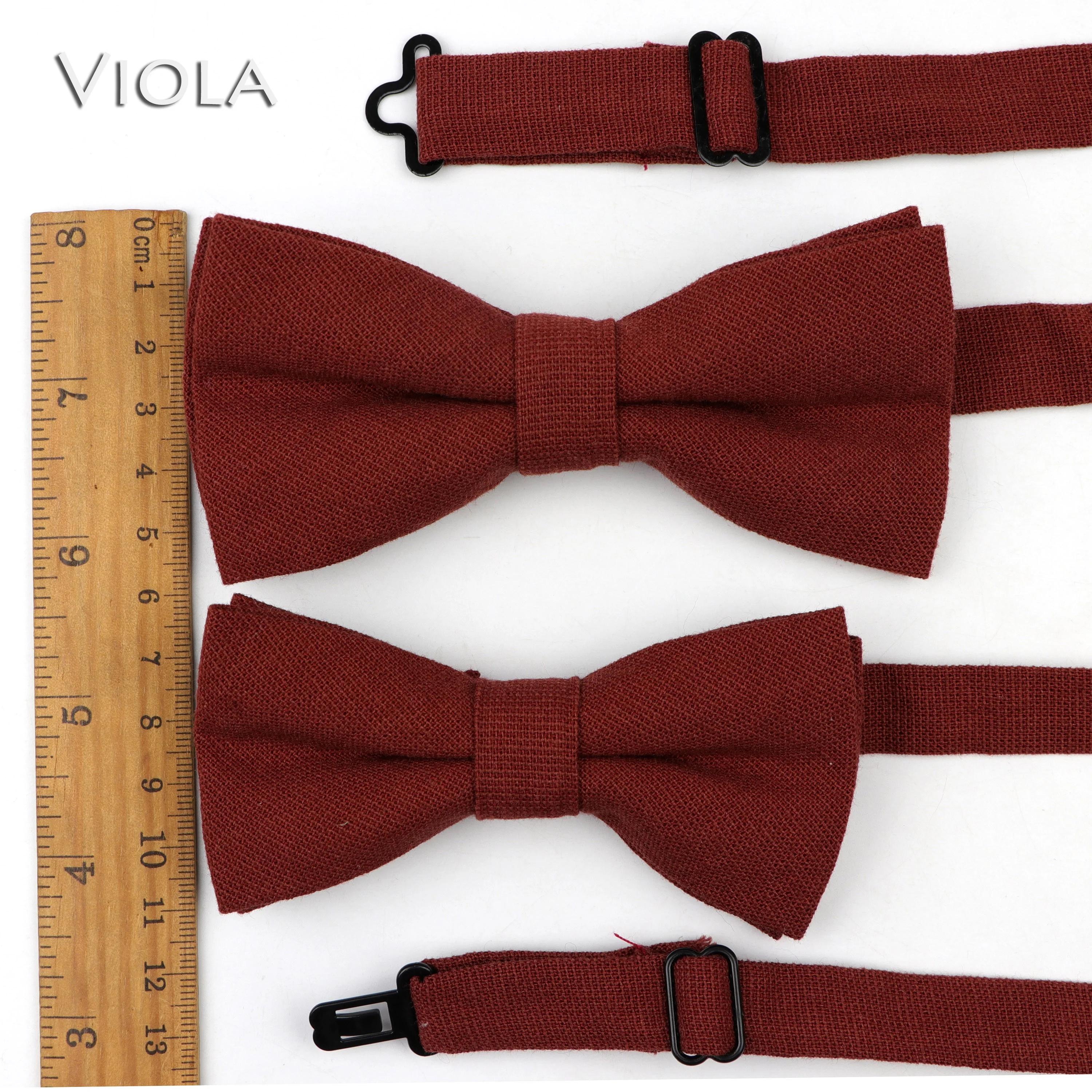 Solid Colorful Parent-Child Bowtie Sets 100% Cotton Kids Pet Men Butterfly Blue Red Pink Casual Bow Tie Gift Accessory neck tie