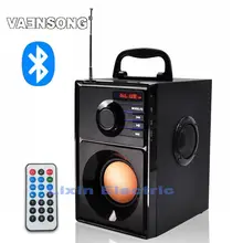 VAENSONG A10 Wooden HiFi Bluetooth Speaker 2.1 Stereo Subwoofer Portable Speakers With FM Radio And USB Column MP3 music player