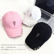 Новинка шляпа женская летняя Essential корейский Путешествия кольцо, кулон бейсболка козырек фуражке личности хип-хоп Cap Панк волна