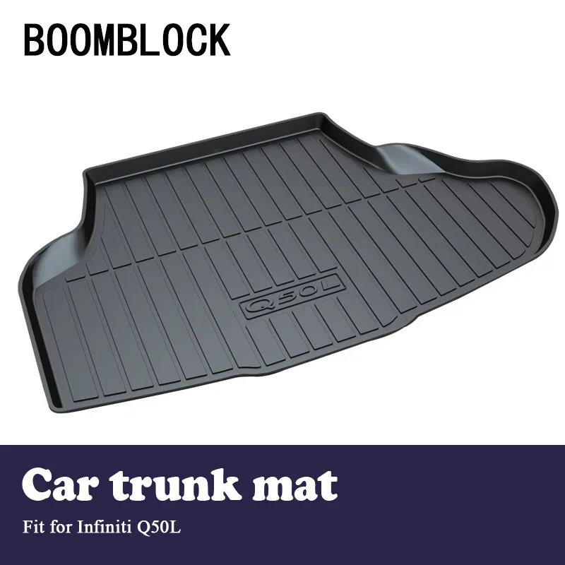 

BOOMBLOCK For Infiniti Q50 Q50L Waterproof Anti-slip Car Trunk Mat Tray Floor Carpet Pad Protector Auto Accessories