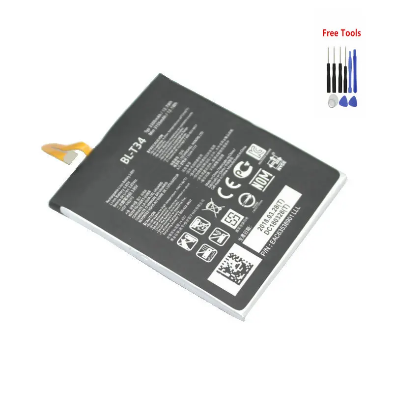 

1x High quality 3300mAh BL-T34 BL T34 Replacement Battery For LG V30 LS998 Batteries + Tool