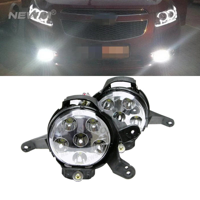 

2pcs fog lights car led light white yellow color 18w round led fog lamp replacement kits for Chevrolet Cruze 2009 -2014fog lamps