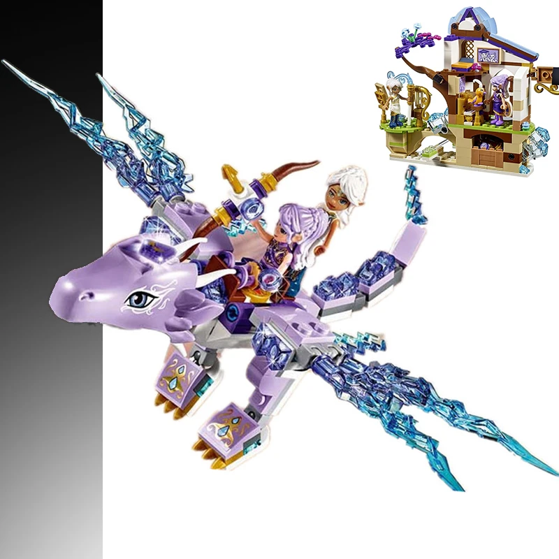

505pcs Elves Aira & The Song Wind Dragon Building Blocks 41193 Legoings Elves Figures Princess Bricks Model Children Gift Toys