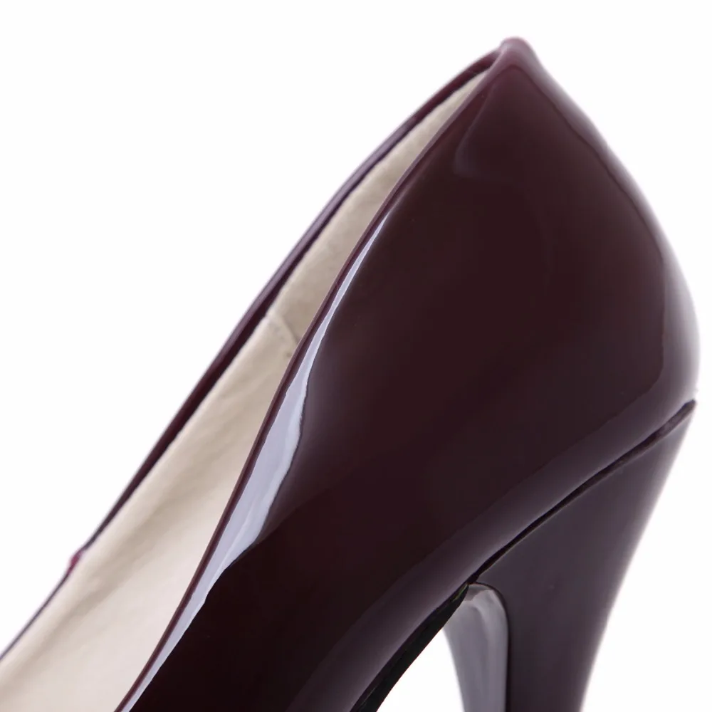 NIUFUNI/ г.; женские туфли-лодочки; пикантные водонепроницаемые туфли на платформе 15 см; женские свадебные туфли из лакированной кожи с круглым носком