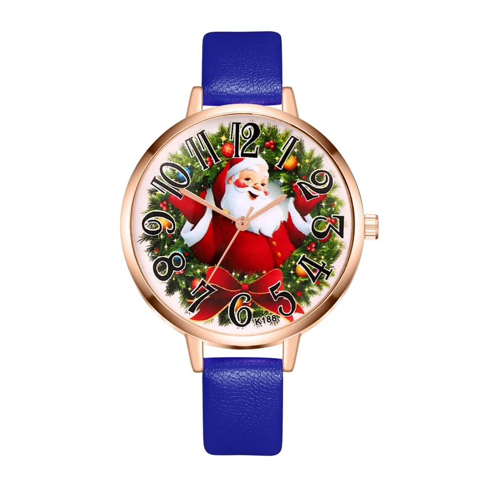 Женские часы Relogio Feminino,, модные рождественские часы с кожаным ремешком, аналоговые кварцевые наручные часы Vogue, Подарочные часы, Montre Femme Saat