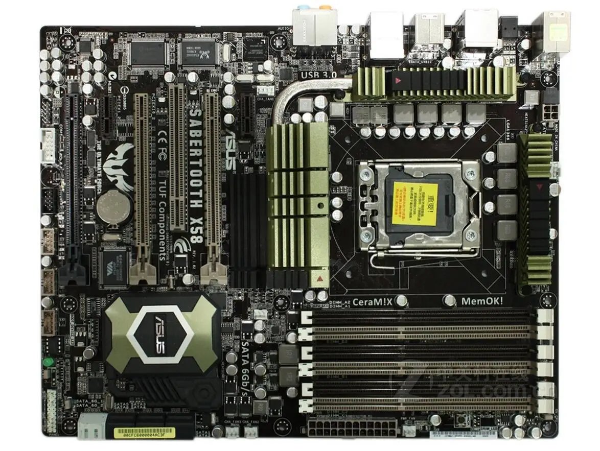ASUS SaberTooth X58 LGA 1366 DDR3 для Core i7 Extreme/Core 24GB настольная материнская плата используется