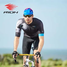 RION велосипедный нагрудник шорты для горного велосипеда Джерси Наборы для велоспорта короткий рукав полная молния Черный Синий Мужская рубашка гелевая подкладка дышащие штаны