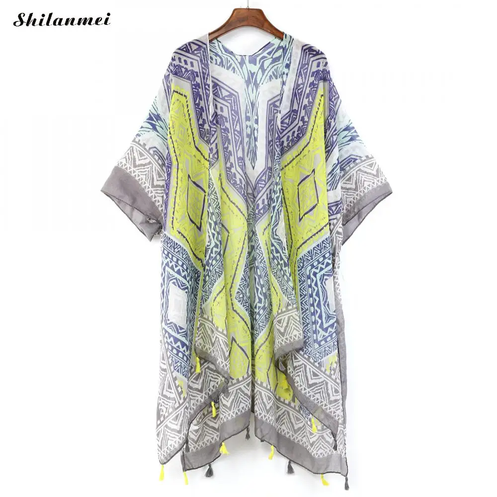 Colorful Floral Kimono Mujer 2019 bluse Feminino Summer Beach Long Cardigan Women Vintage Boho Blouse Top Kimono Femme Shirt Colorful Floral Kimono Mujer 2019 bluse Feminino Summer Beach Long Cardigan Women Vintage Boho Blouse Top Kimono Femme Shirt