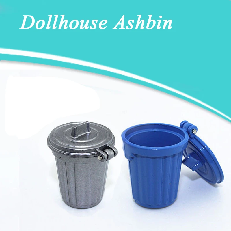 

1Pcs Mini Garbage Trash Can 1/12 Miniature Dollhouse Decoration Gift Toy Garbage Bin for Dolls House Miniature Accessory