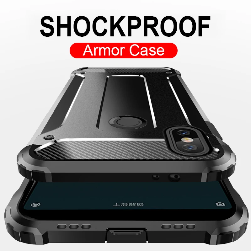 

Luxury Armor Shockproof Case For Xiaomi Redmi 5A 6A Note 5 PLus 6 Pro Phone Cover For Xiaomi Pocophone f1 PC+TPU Protective Case
