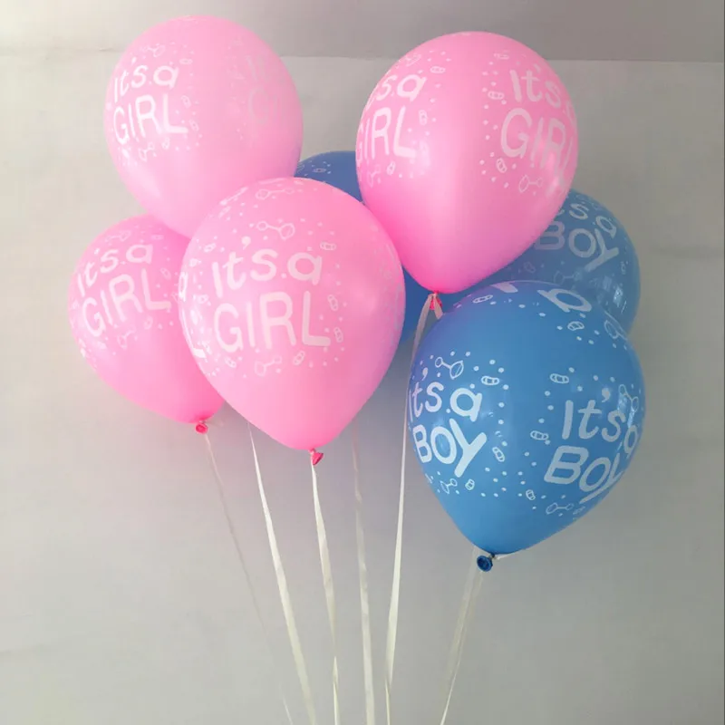 10pcs 5inch  It's a boy /it's a girl, baby boy latex balloons for Wedding, kids Birthday, Baby shower Party Decoration supplies