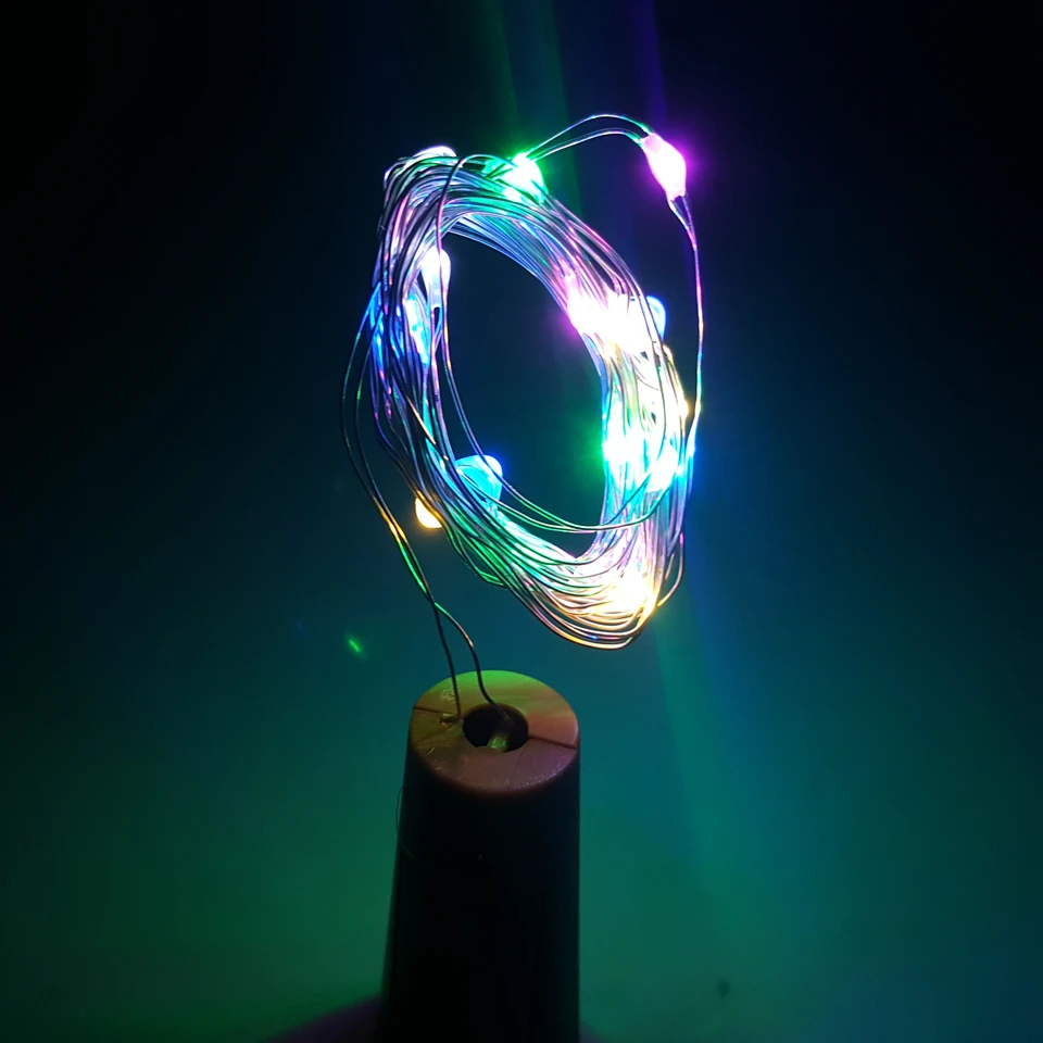 2 м 20led пробковая бутылка вина светодиодные гирлянды водонепроницаемые