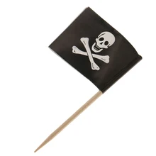Drapeaux de cure-dents de Cocktail Pirate, décoration pour la nourriture, l'apéritif, le Cocktail et les cupcakes