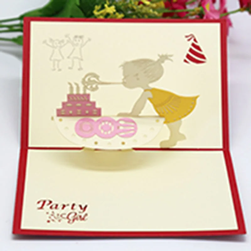  1pcs Hot New 3D Pop Up Greeting Card Love Romantic Birthday Wedding Anniversary Valentine's Day Inv - 33040494104