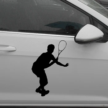 

58cm x 37.9cm 2 x Men's Tennis Forehand Block (one For Each Side) Car Sticker For Cars Door Side Truck Window Vinyl Decal