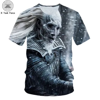 X Task Force Autumn Game of Thrones figure cosplay costume tshirt tee shirts Loose Fit Casual Men Coat Brand-Clothing 3d t-shirt