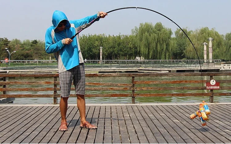 New Portable Hard Telescopic Fishing Rod Glass Fiber 2.1-3.6M Throw the long shot Sea Pole Ultra Sea Pole  throwing rod