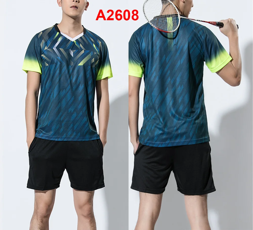 2018 Quick Dry Badminton sets Men , sport badminton clothes , Tennis