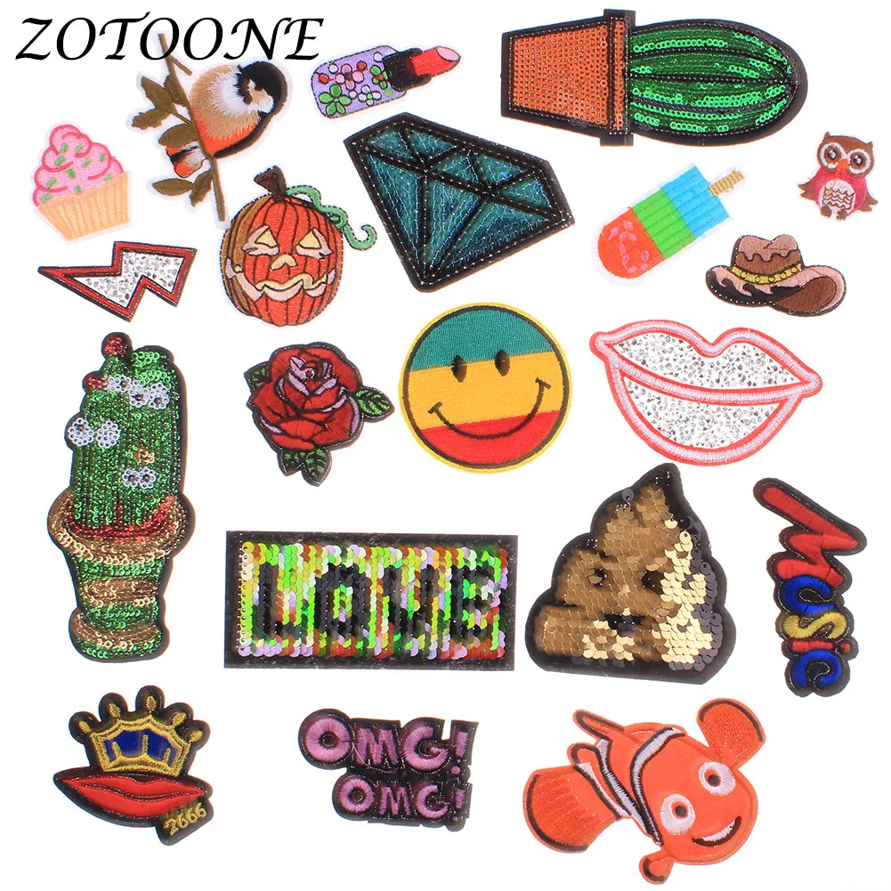 

Clothes Decoration Applique Embroidery Flower Patches Flower Reversible Sequin Embroidery Patch Letter Rose Patches for Clothing