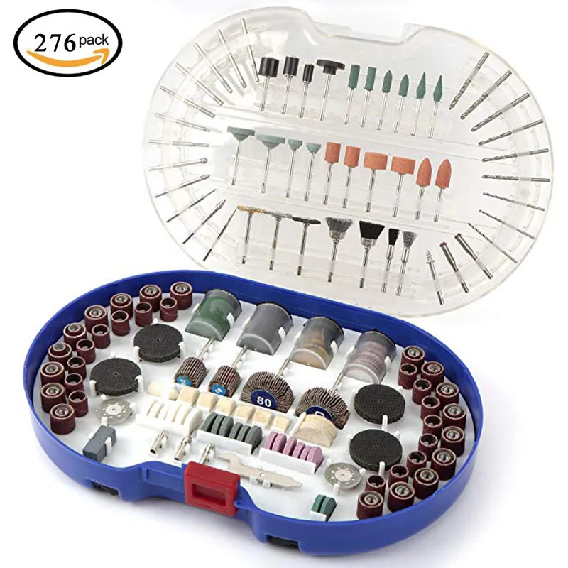

276PCS Dremel Drill Rotary Tool Accessories Kit Universal Fitment for Easy Cutting Carving Polishing Grinding Tool Combination