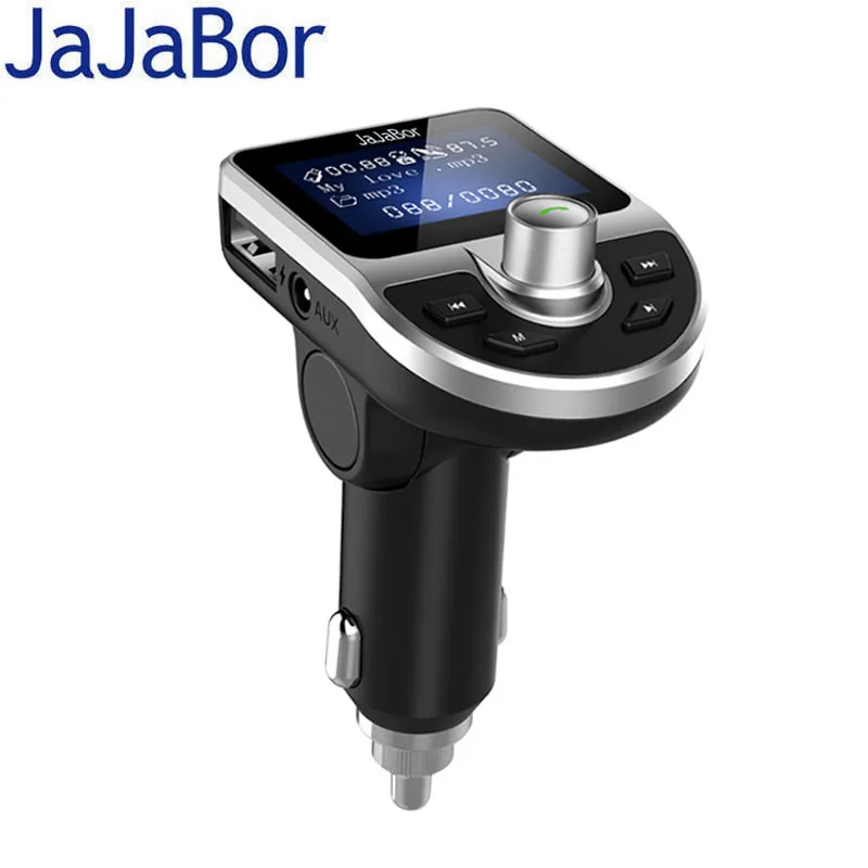 

JaJaBor Wireless Bluetooth Car Kit Handsfree FM Transmitter AUX Audio MP3 Player 1.44 inch LCD Screen Support TF Card / U Disk
