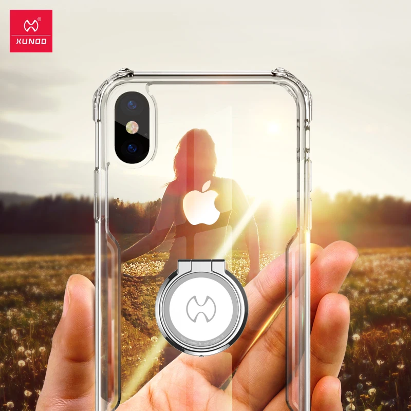 XUNDD Premium transparent clear phone case for iphone x silicon full protect iPhone 7 8 X XS Max case with strap Beetle