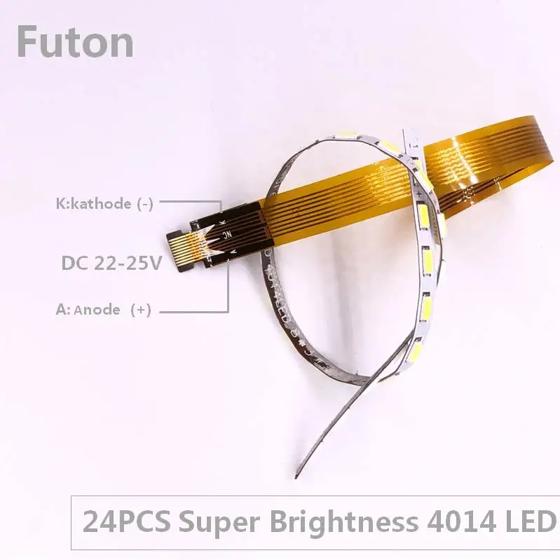 

DC 24V Operated Ultra-Thin And Super Brightness LED Light Strip With 24PCS SMD4014 LED For TFT Display Backlight & DIY