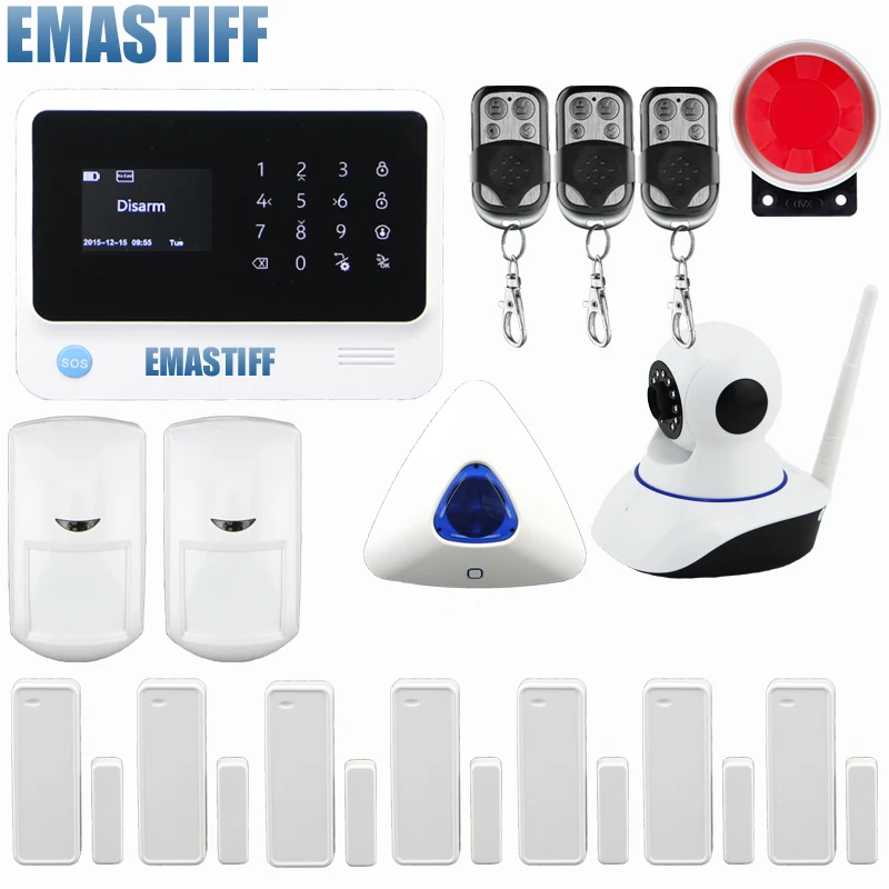 

2.4G WiFi GPRS GSM Alarm GSM Autodial Security Alarm System Personalise Alarm System IOS Android APP Control Detector Sensor