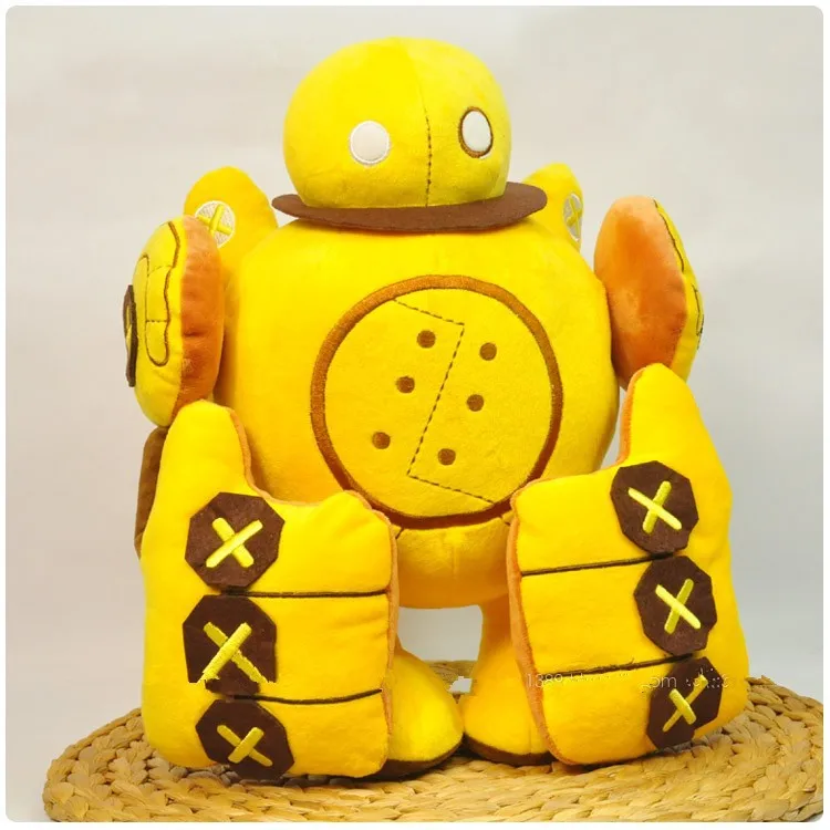

[Temila] 35cm 55cm soft Robot Blitzcrank ETHAFOAM stuffed Plush toy LOL Online game hero doll model Hold pillow Kids Gift