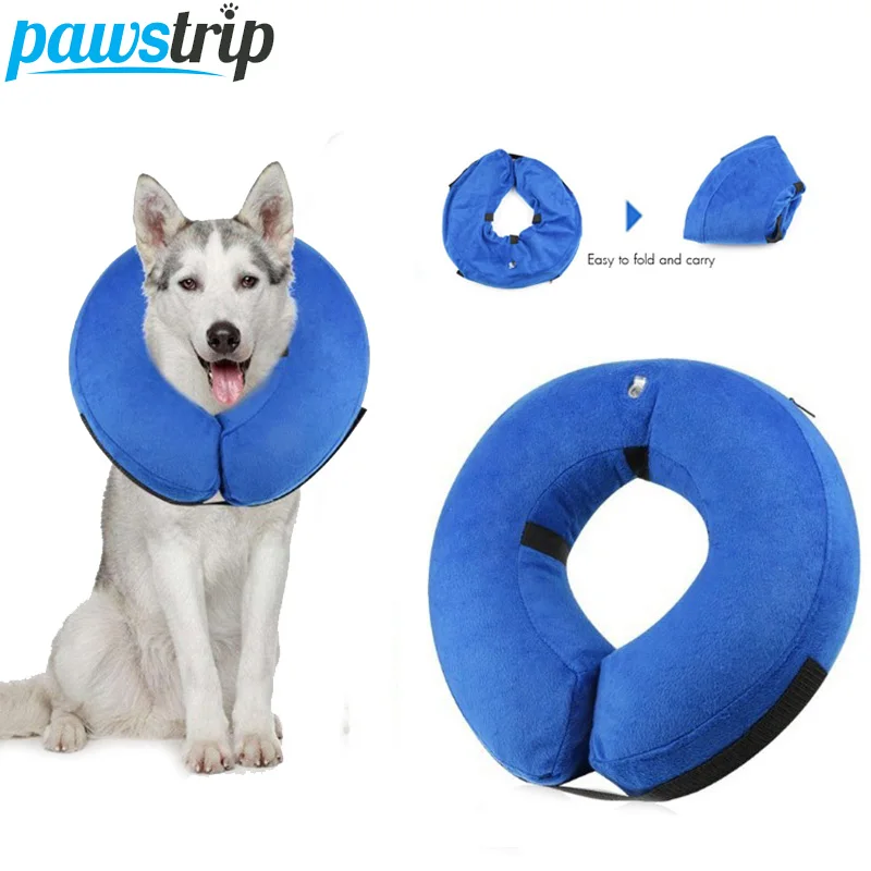 pawstrip Inflatable Dog Collar Neck Protective Wound Healing Cat Collar
