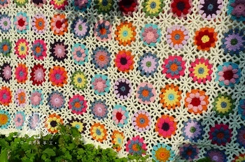 

2015 new arrival ZAKKA cotton crochet lace tablecloth with flowers for home decoration 3D flowers table cover towel colorful mat