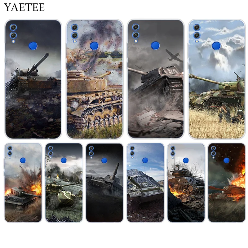 

World of tanks Case For Huawei Honor 8X 9 10 lite 8A 7S 7C 8C Y5 Y6 Y7 Prime 2018 Pro Y9 2019 Soft Rubber Protect Cover Shell