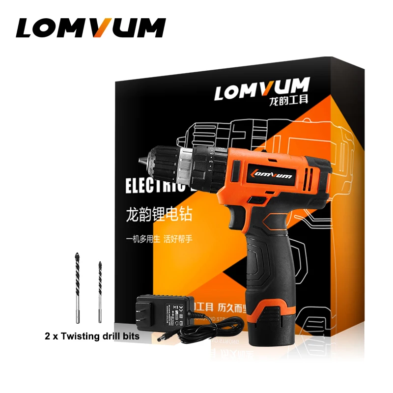 LOMVUM 12/16/24V Power Electric Tool Drill IMPACT Cordless Drills 2 Lithium-Ion Battery Screw Rotary Tool DRILLING DRIVING LOMVUM 12/16/24V Power Electric Tool Drill IMPACT Cordless Drills 2 Lithium-Ion Battery Screw Rotary Tool DRILLING DRIVING