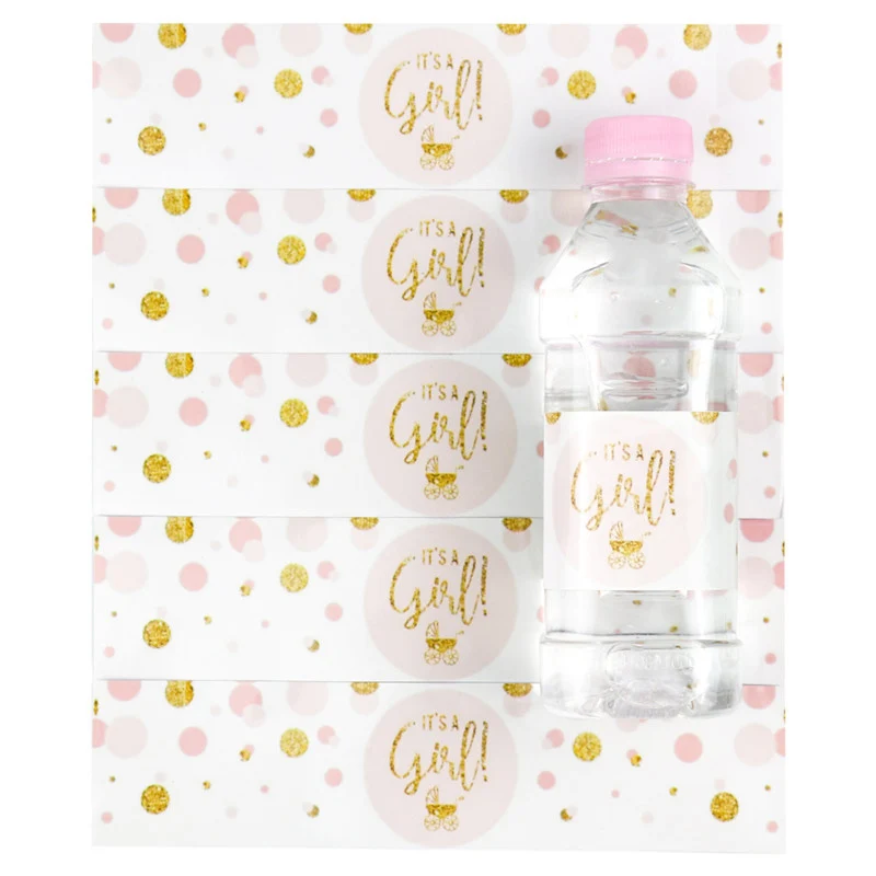 

Baby Shower 12pcs It is a Boy! It is a Girl Bottle Stickers Gender Reveal Party Decoration Supplies Babyshower Boy Girl Stick