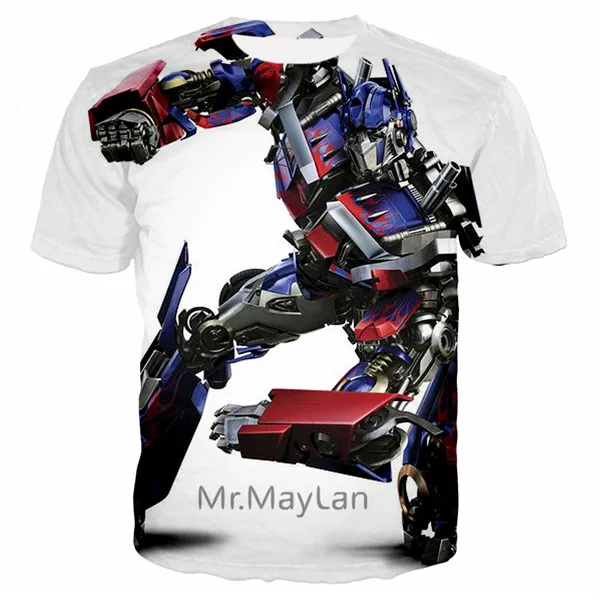 Transformers 4 cool 3D printing fashion hip hop trend men's clothing / women's street T-shirt casual loose large size T-shirt st