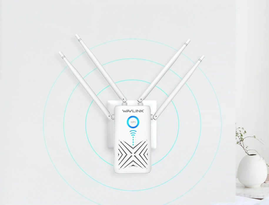 Wavlink Full Gigabit 1200Mbps Repeater Mở Rộng/Khuếch Đại/Router/Điểm Truy Cập Không Dây Băng Tần Kép 2.4G/5G 4x5dBi Ăng Ten