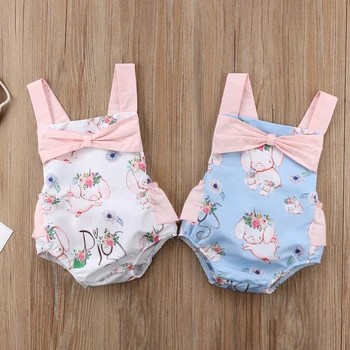 

Summer Newborn Baby Girls Bodysuit Jumpsuit Cartoon Pig Sleeveless Cotton TuTu Dress Outfits Clothes