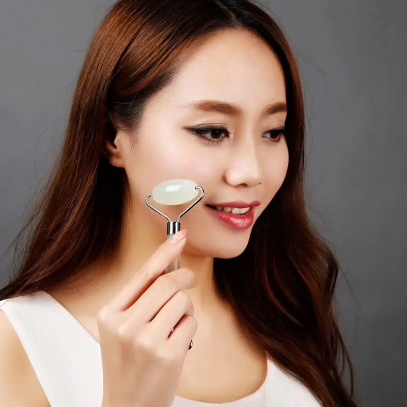 Jade Stone Facial Beauty Stick Chinese Royal Jade Roller Facial Massage 