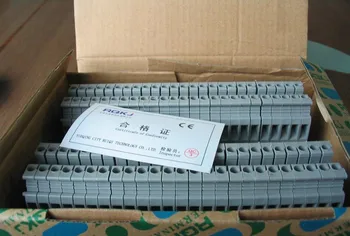 

50pcs ukk3 DIN rail universal class wire Terminal Blocks ukk3 terminals guide rail Connectors double-deck cable Terminal Blocks