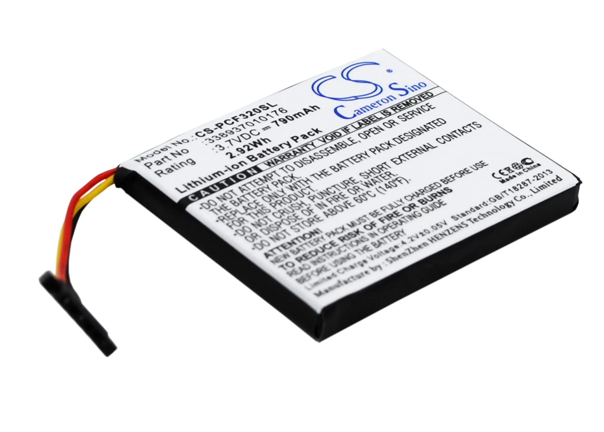 Усовершенствованная батарея Cameron Sino для Pioneer 338937010176 GPS аккумулятор навигатора li
