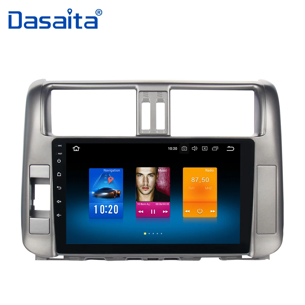 Discount Android 9.0 car autoradio for toyota prado 150 2010 2011 2012 2013 with 9" HD Digital Capacitive Touch Screen Bluetooth 32G ROM 1