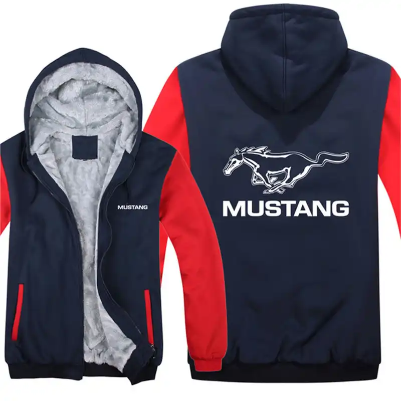 red pug denim mustang jacket