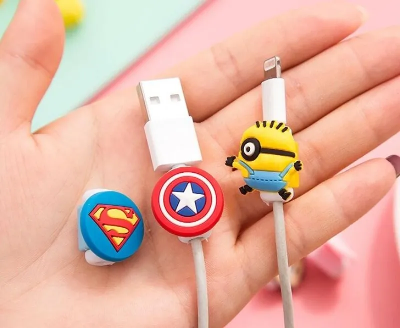 Промоакция 20 шт./лот Милая мультяшная фигурка USB кабель для передачи данных
