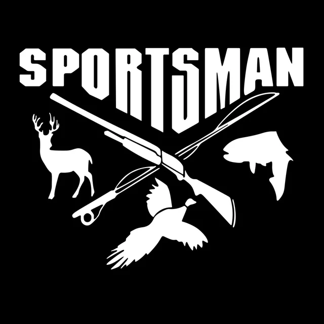 Car Styling Stickers SPORTSMAN Hunting Car Stickiers and Decals 17.8