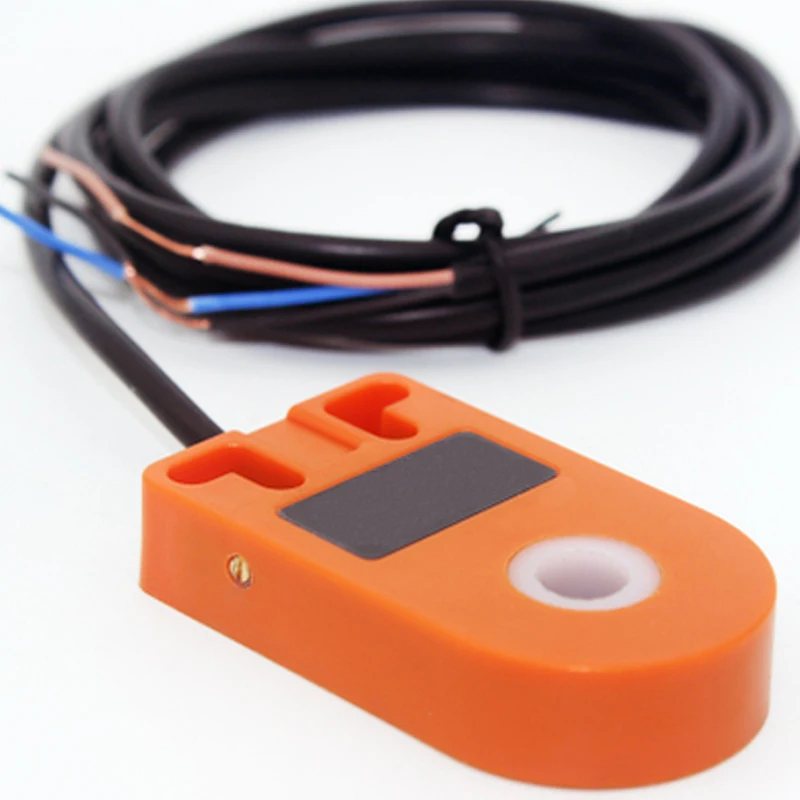 Orange 20mm Hole DC 6-36V 3 Wire NPN Normally Open HX-DGS-20N Inductive Ring Proximity Sensor Switch For Metal Screw Spring |