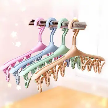 

Adeeing 4Pcs Multi Functional Drying Rack Hanger with 8 Clips for Socks Underwear