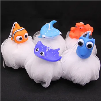 

Kids Child Cartoon Bath Flower Bath Ball Milk Shower Accessories Bathroom Supplies Mesh Sponge Super Soft Baby Bath Brush