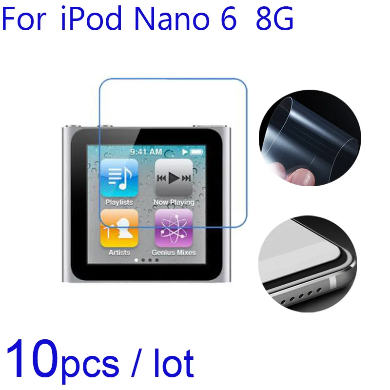 10 шт./лот мягкие Экран Защитные пленки для Apple Ipod Nano 6 ЖК-дисплей прозрачный/матовый/Nano Anti-Explosion защитный плёнки для ipod Nano 5 MP3